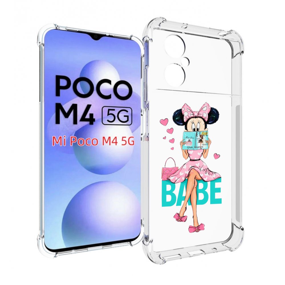 

Чехол MyPads Бейби-микки для Xiaomi Poco M4 5G, Прозрачный, Tocco