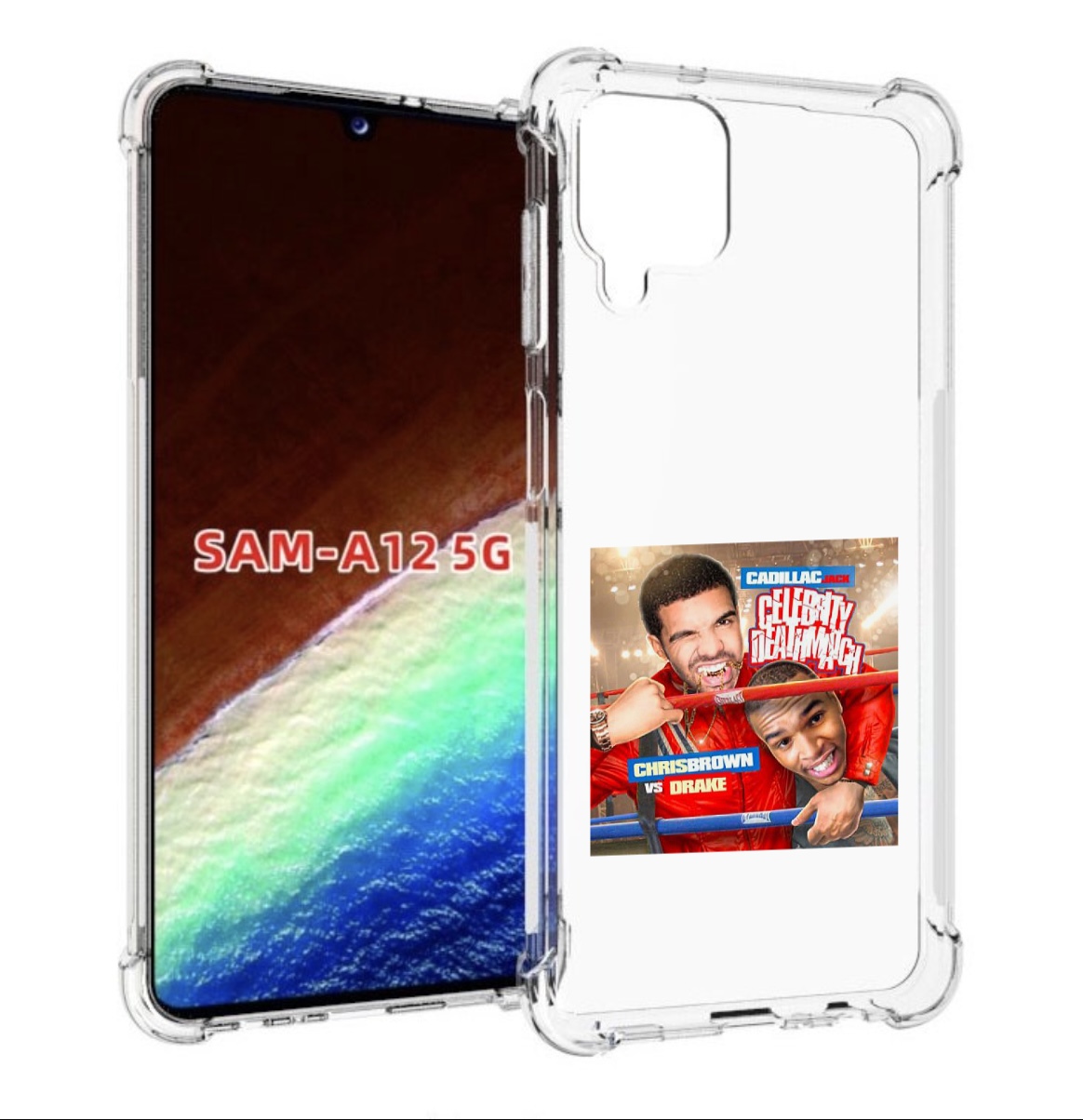 

Чехол MyPads Drake & Chris Brown - Celebrity Deathmatch для Samsung Galaxy A12, Прозрачный, Tocco