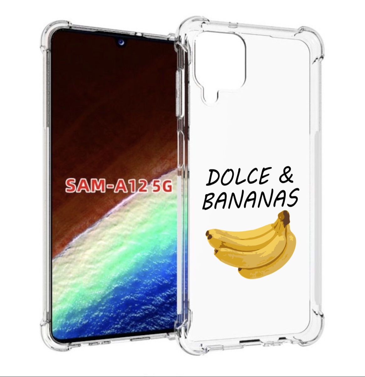 

Чехол MyPads Dolce банан для Samsung Galaxy A12 (SM-A125F) 2020/21, Прозрачный, Tocco