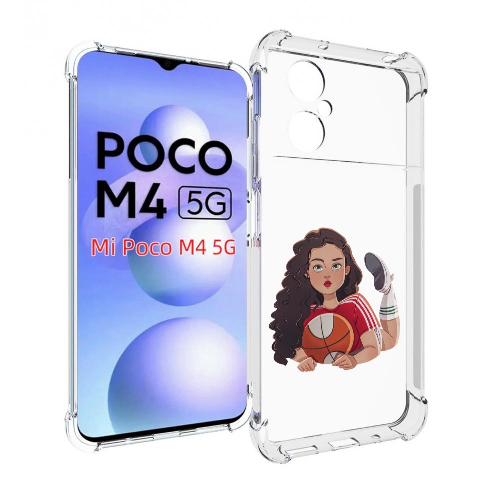 

Чехол MyPads Баскетболитска-в-гольфах женский для Xiaomi Poco M4 5G, Прозрачный, Tocco