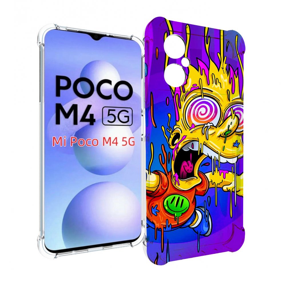 

Чехол MyPads Барт-арт-стрит для Xiaomi Poco M4 5G, Прозрачный, Tocco