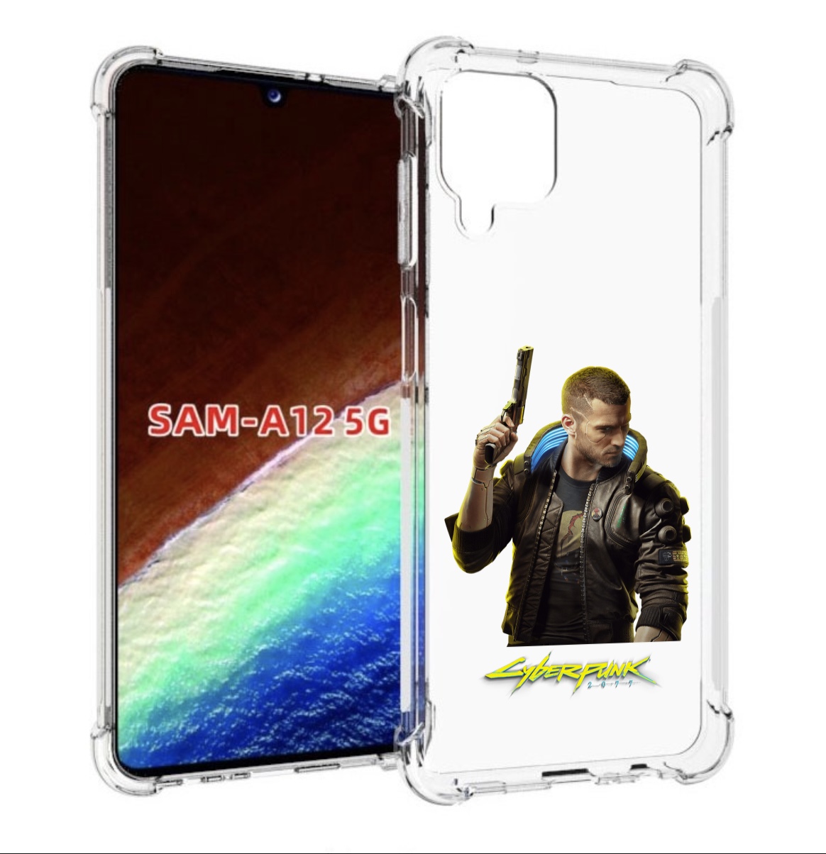 

Чехол MyPads Cyberpunk-2077 для Samsung Galaxy A12 (SM-A125F) 2020/21/A12 Nacho SM-A127F, Прозрачный, Tocco
