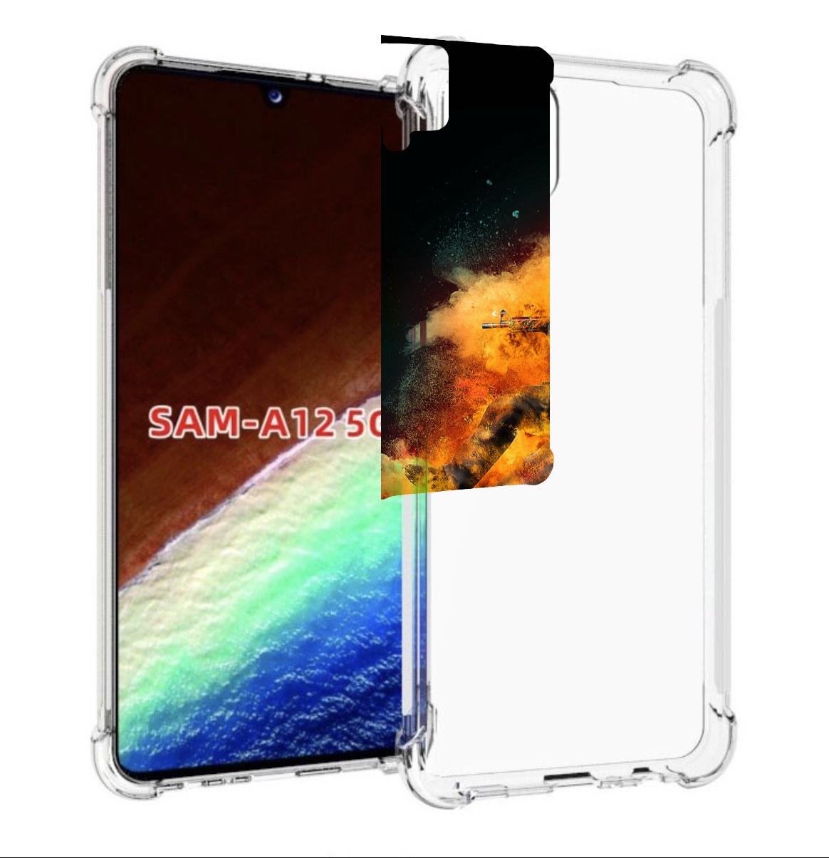 

Чехол MyPads CS-go-Контр-террорист мужской для Samsung Galaxy A12 (SM-A125F) 2020/21, Прозрачный, Tocco