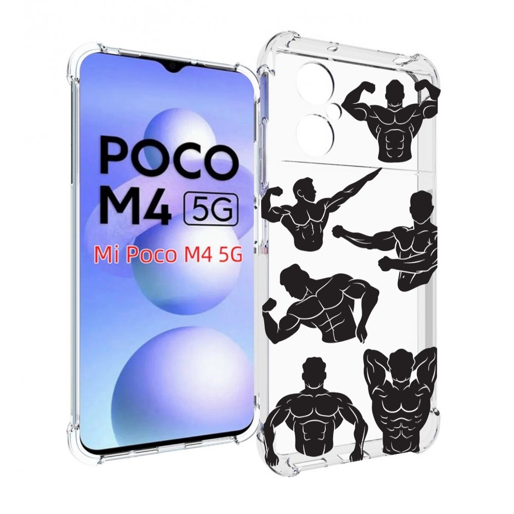 

Чехол MyPads Атлет мужской для Xiaomi Poco M4 5G, Прозрачный, Tocco