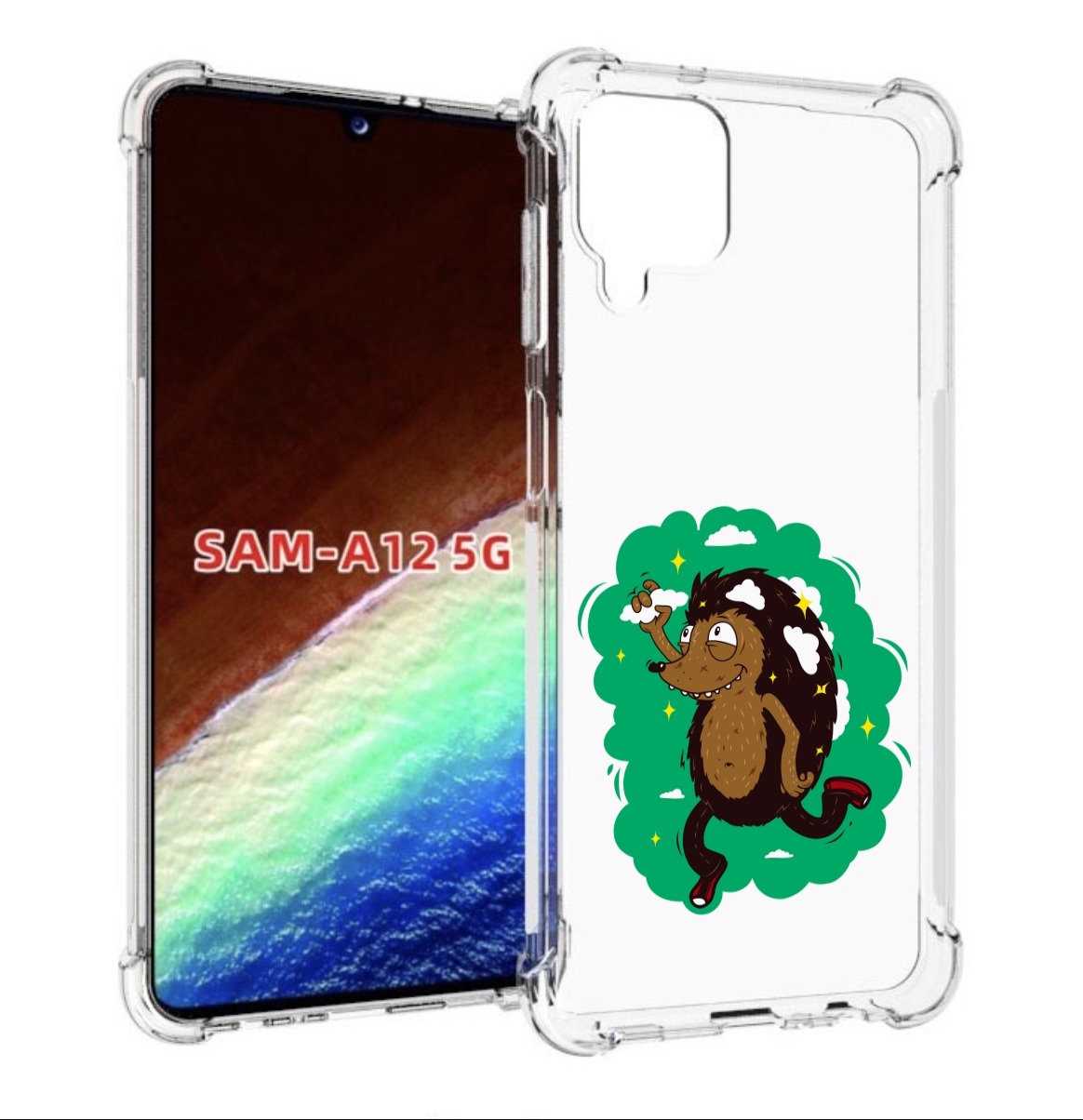 

Чехол MyPads Ежик в облаках для Samsung Galaxy A12 (SM-A125F) 2020/21/A12 Nacho SM-A127F, Прозрачный, Tocco