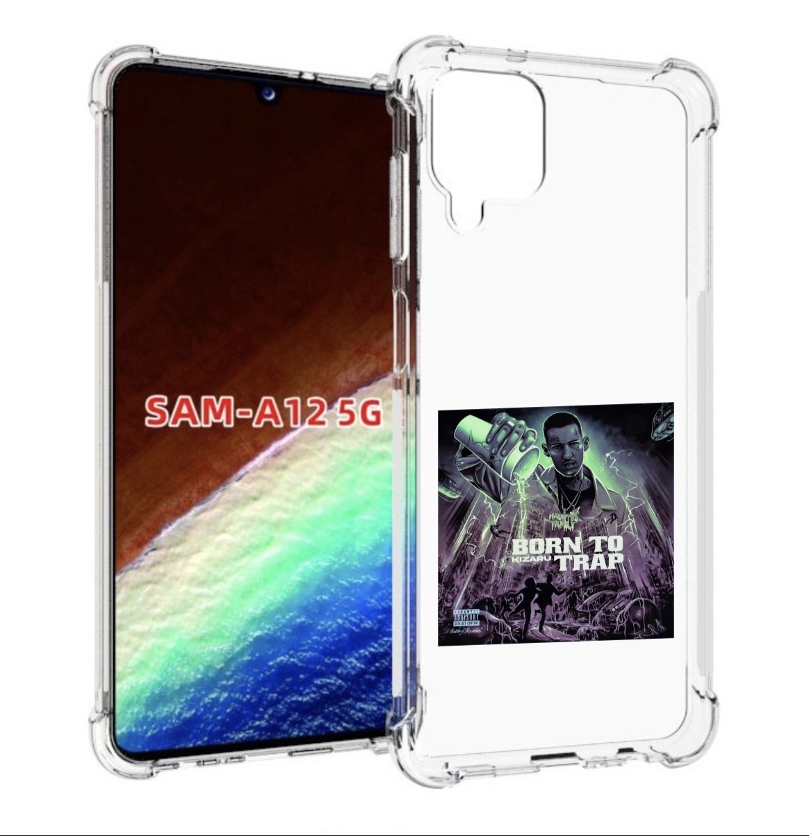 

Чехол MyPads Born to Trap Kizaru для Samsung Galaxy A12 (SM-A125F) 2020/21, Прозрачный, Tocco