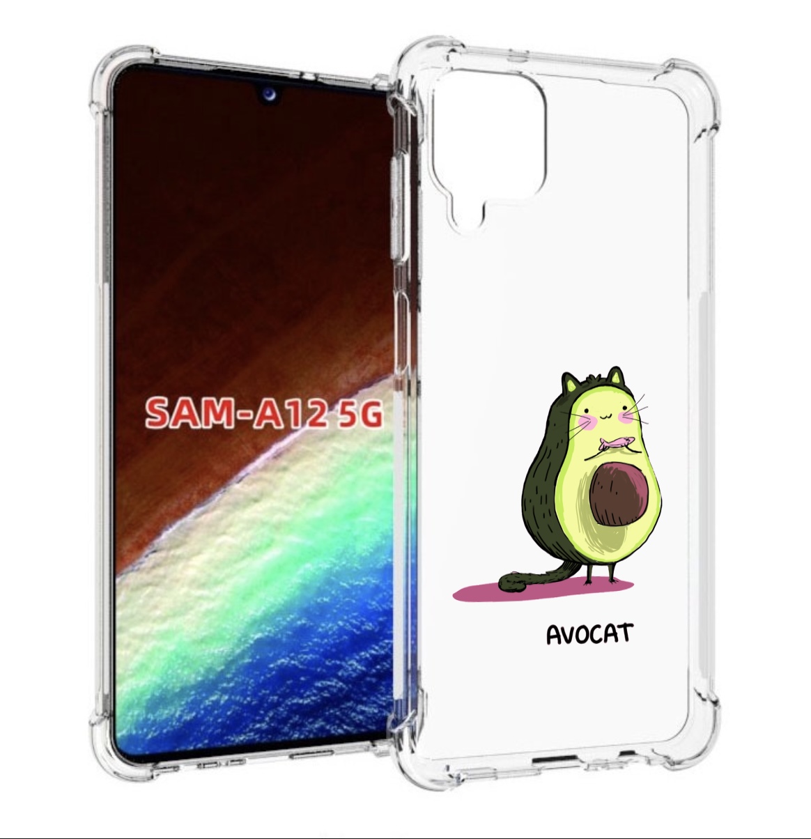 

Чехол MyPads Avocat для Samsung Galaxy A12 (SM-A125F) 2020/21/A12 Nacho SM-A127F, Прозрачный, Tocco