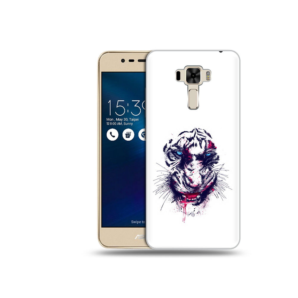 

Чехол MyPads Tocco для Asus ZenFone 3 безумный тигр (PT40480.655.228), Прозрачный, Tocco
