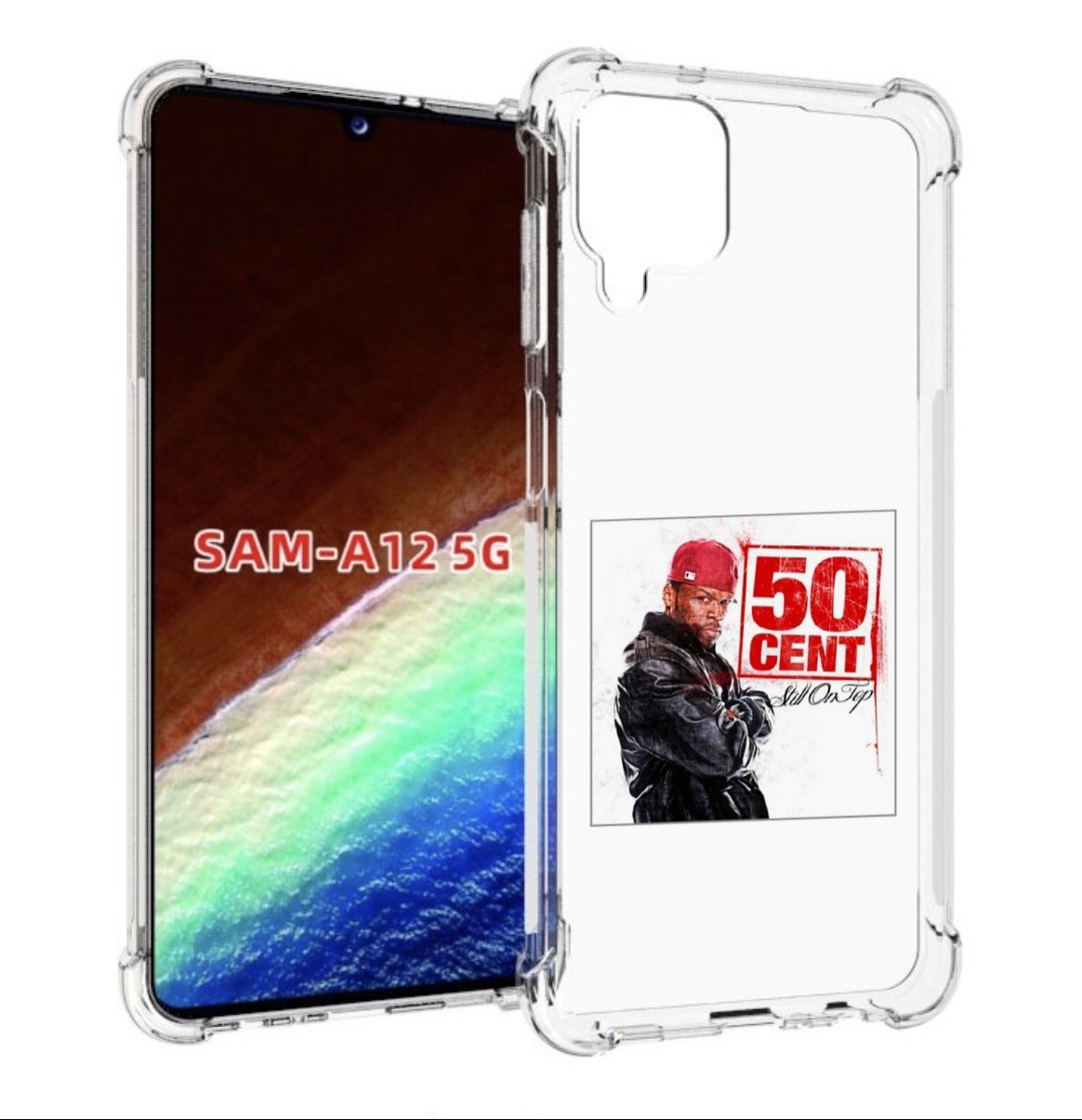 

Чехол MyPads 50 Cent - Still On Top для Samsung Galaxy A12 (SM-A125F) 2020/21, Прозрачный, Tocco