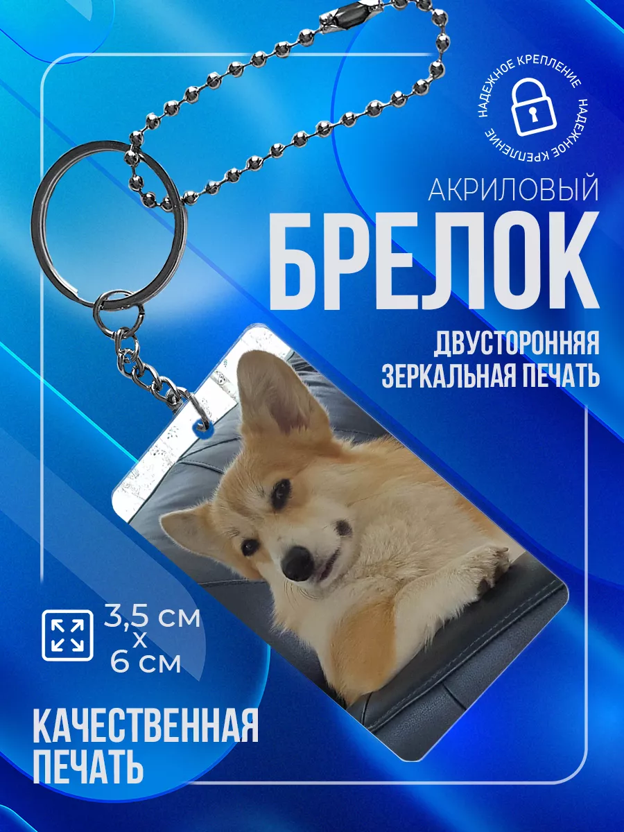 

Брелок унисекс IREVIVE Корги серебристый, корги