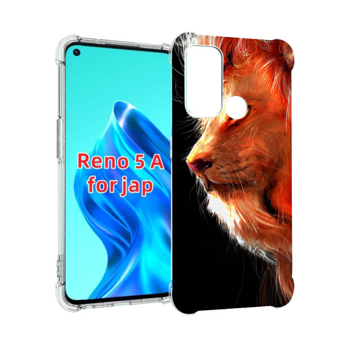

Чехол MyPads Арт-рисунок-льва мужской для Oppo Reno 5A, Прозрачный, Tocco