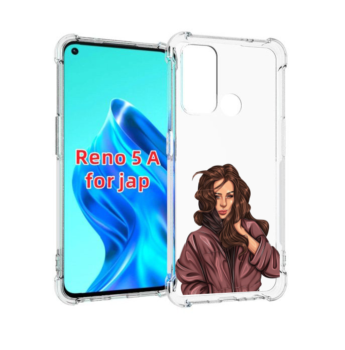 

Чехол MyPads Арт-рисунок-девушки для Oppo Reno 5A, Прозрачный, Tocco