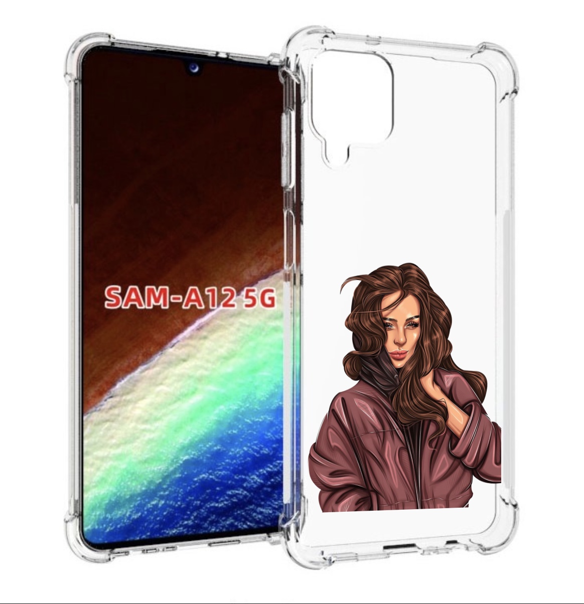 

Чехол MyPads Арт рисунок девушки для Samsung Galaxy A12 (SM-A125F) 2020/21, Прозрачный, Tocco