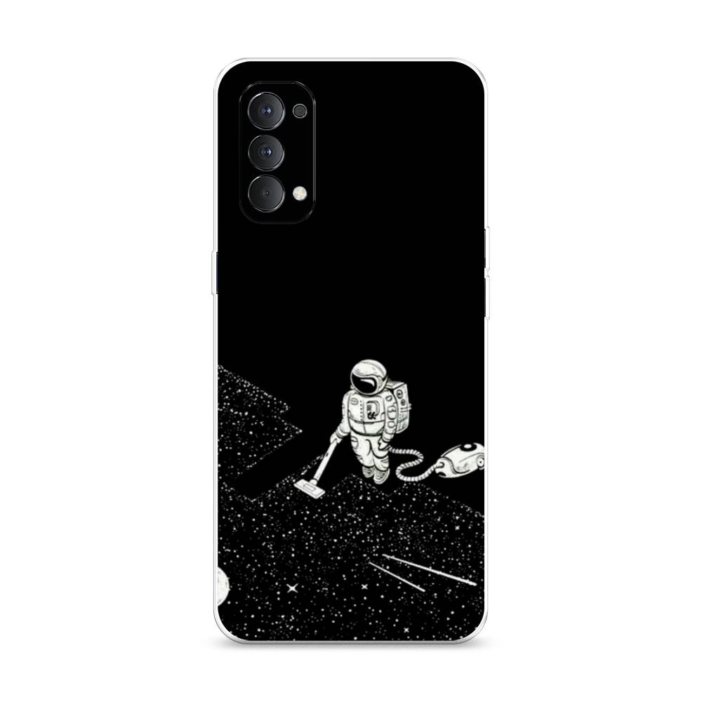 

Чехол Awog на Oppo Reno 4 4G "Космонавт с пылесосом", Разноцветный, 259450-4