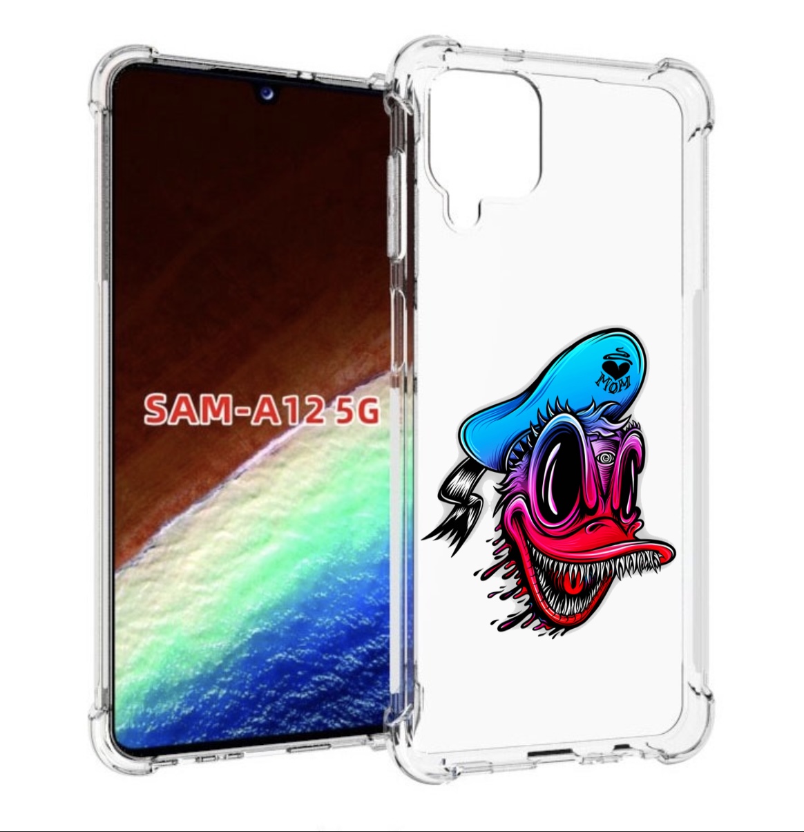 

Чехол MyPads Дональд для Samsung Galaxy A12 (SM-A125F) 2020/21/A12 Nacho SM-A127F, Прозрачный, Tocco