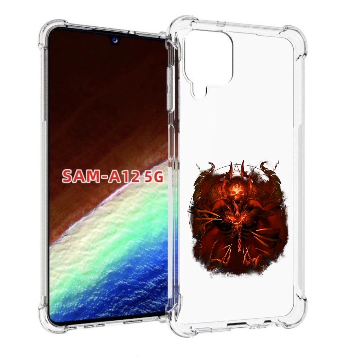 

Чехол MyPads яркий демон для Samsung Galaxy A12 (SM-A125F) 2020/21/A12 Nacho SM-A127F, Прозрачный, Tocco