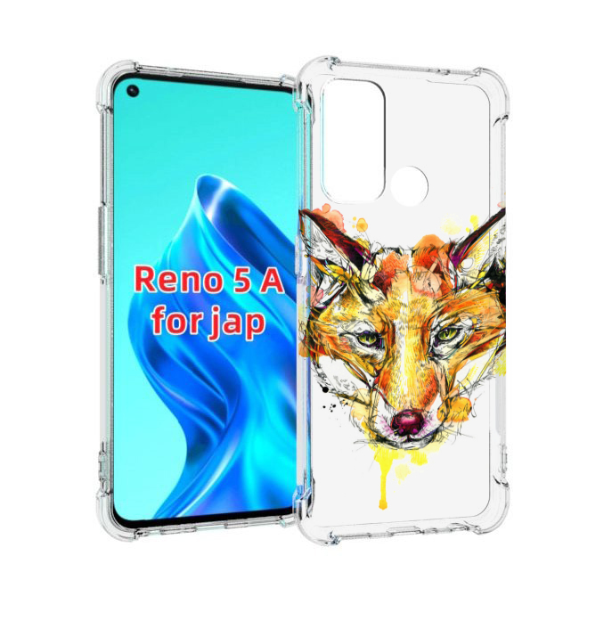 

Чехол MyPads Акварельная лиса для Oppo Reno 5A, Прозрачный, Tocco