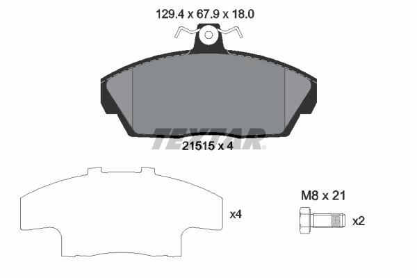 

Тормозные колодки Textar дисковые 2151504