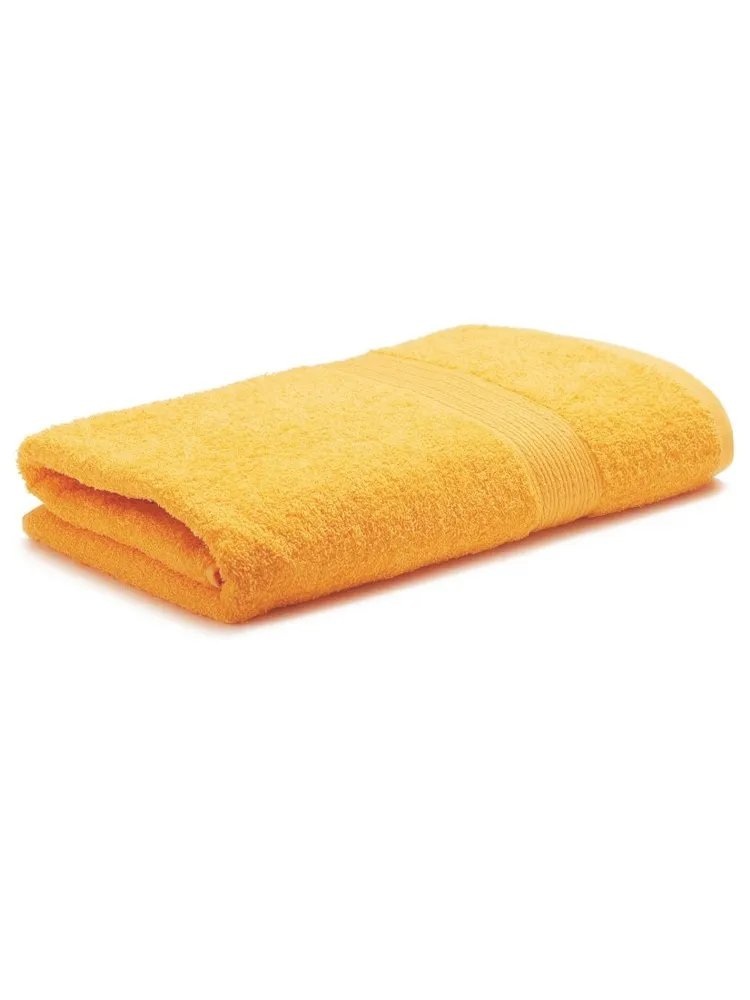 Махровое полотенце Postmart 100х180 см для бани ванной бассейна. Цвет желтый.