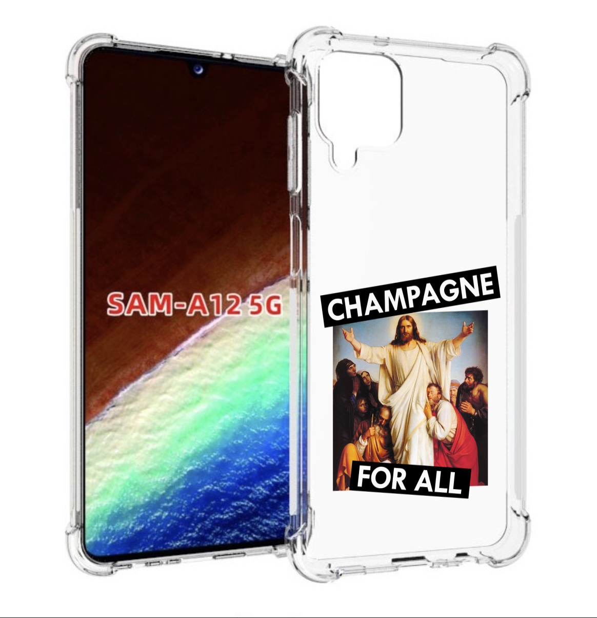 

Чехол MyPads шампанское для Samsung Galaxy A12 (SM-A125F) 2020/21/A12 Nacho SM-A127F, Прозрачный, Tocco