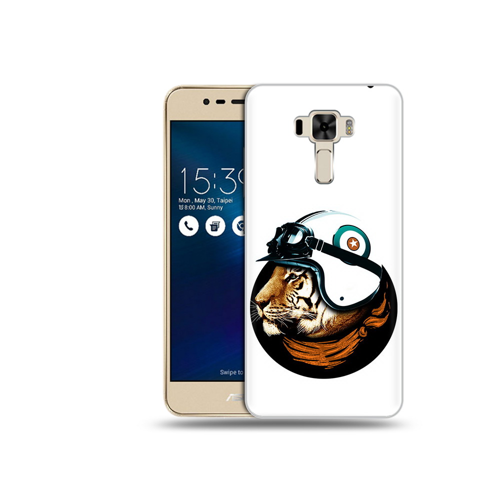 Чехол MyPads Tocco для Asus ZenFone 3 Тигр в шлеме (PT40480.655.171)