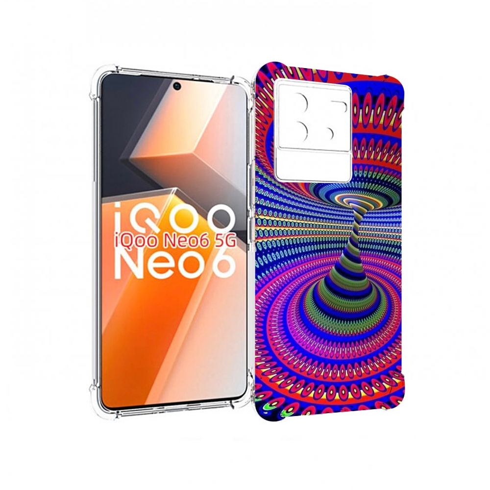

Чехол MyPads оптическая иллюзия для Vivo iQoo Neo 6 5G, Прозрачный, Tocco