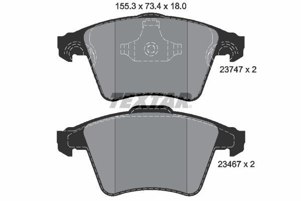 

Тормозные колодки Textar дисковые 2374701