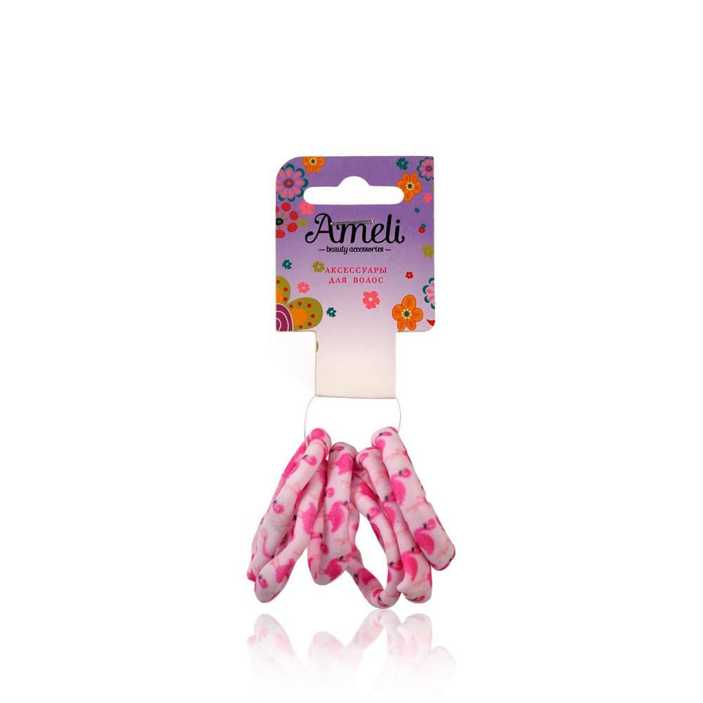 

Резинки для волос Ameli 6 шт, Розовый