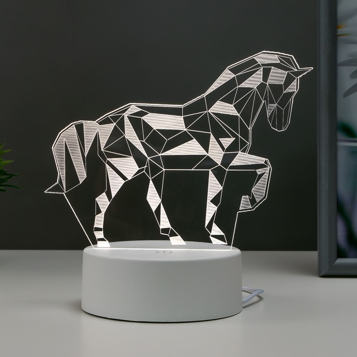 

Светильник сенсорный Лошадь LED 3 цвета от USB