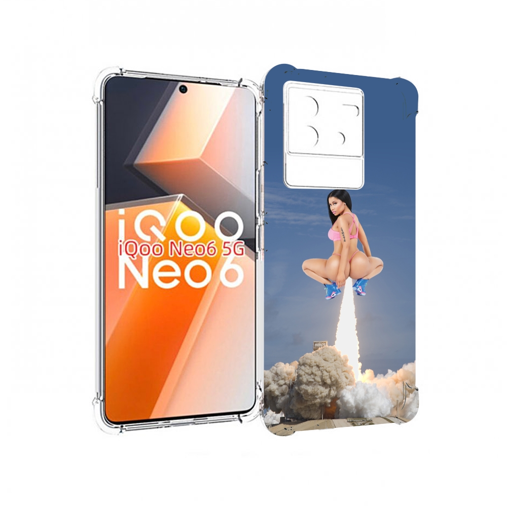 

Чехол MyPads ники-минаж-ракета детский для Vivo iQoo Neo 6 5G, Прозрачный, Tocco