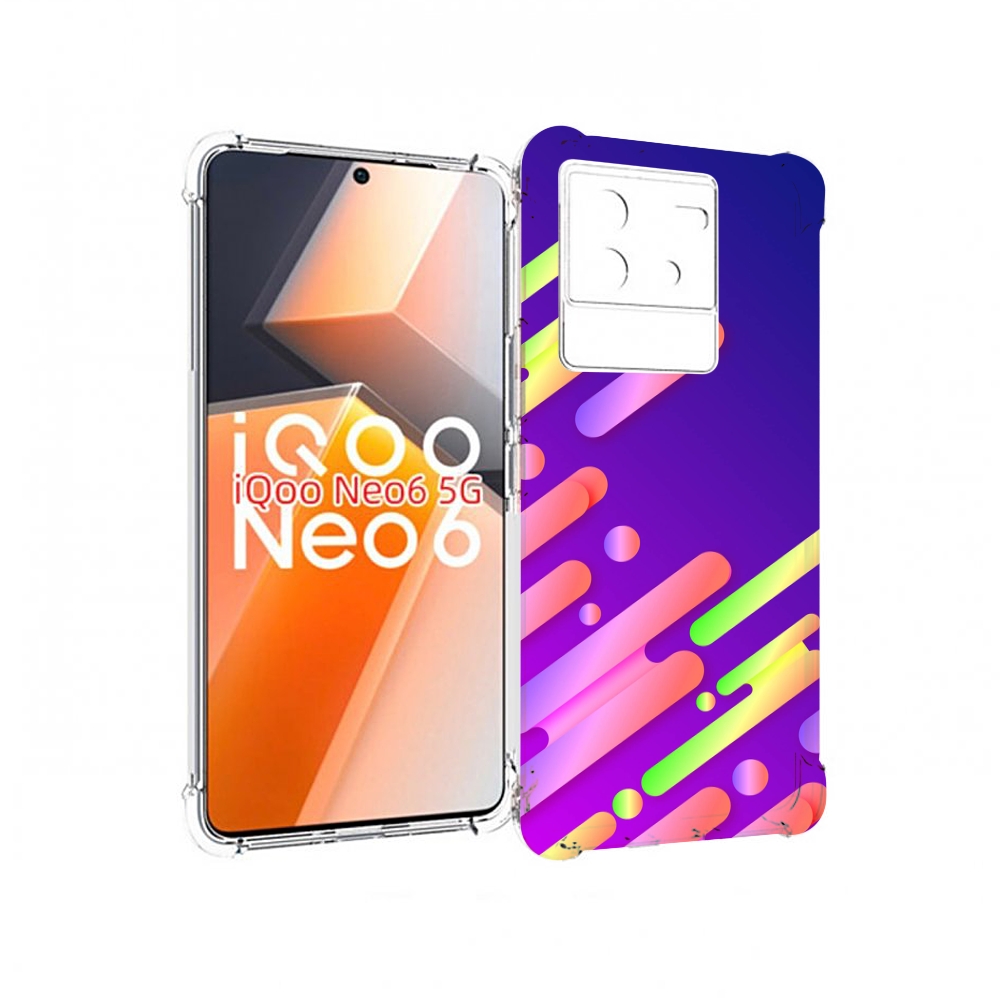 

Чехол MyPads неоновый-фон для Vivo iQoo Neo 6 5G, Прозрачный, Tocco
