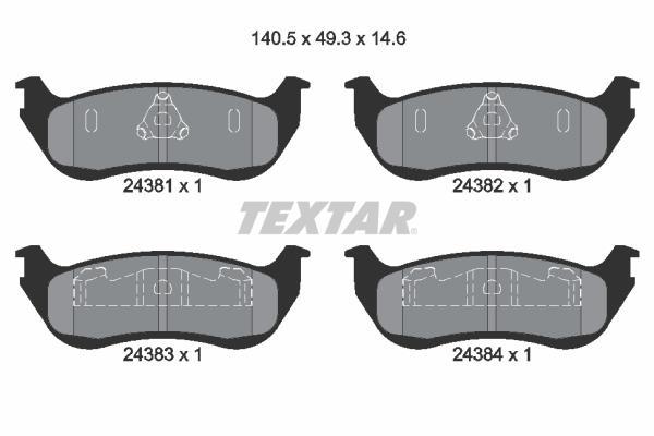 

Тормозные колодки Textar дисковые 2438101