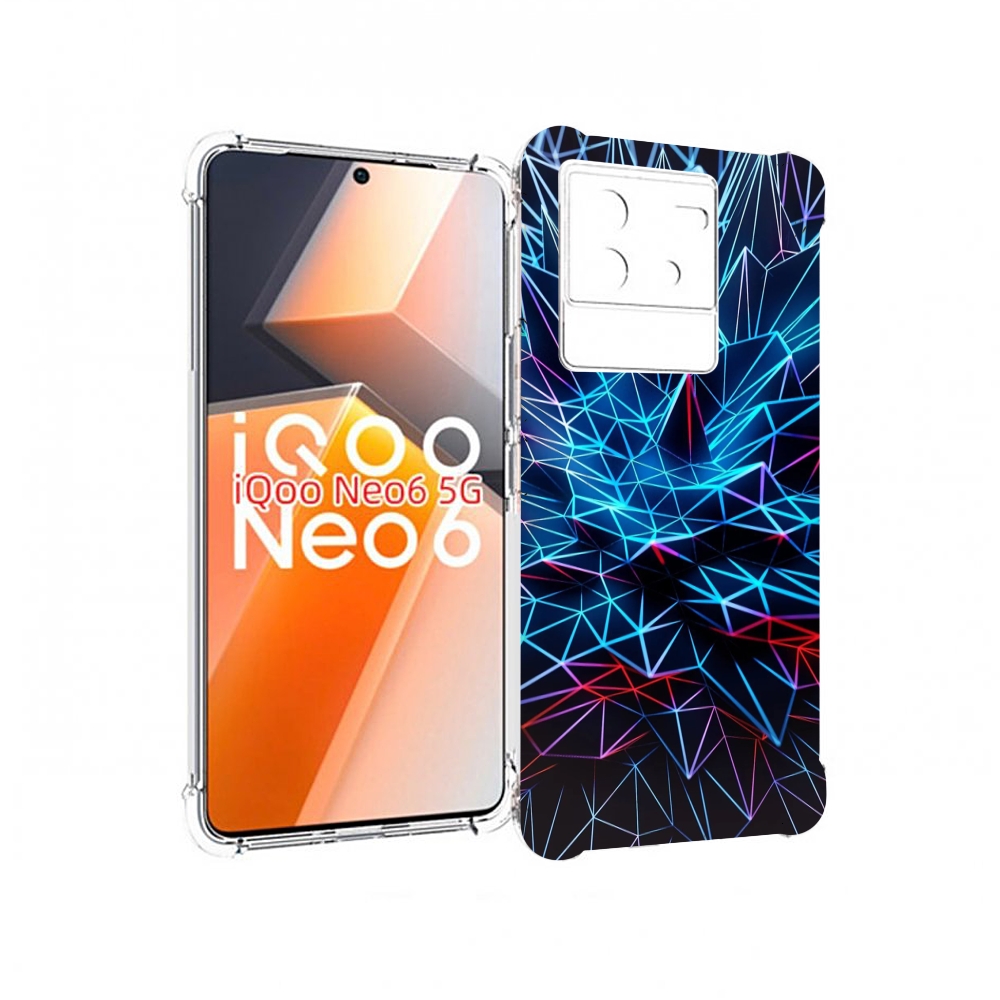 

Чехол MyPads неоновая-абстракция для Vivo iQoo Neo 6 5G, Прозрачный, Tocco