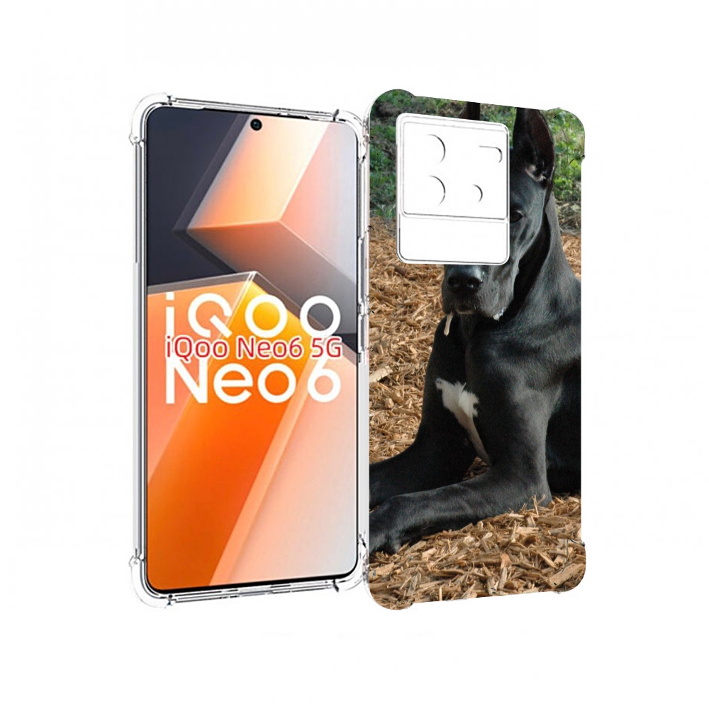 

Чехол MyPads немецкии дог для Vivo iQoo Neo 6 5G, Прозрачный, Tocco