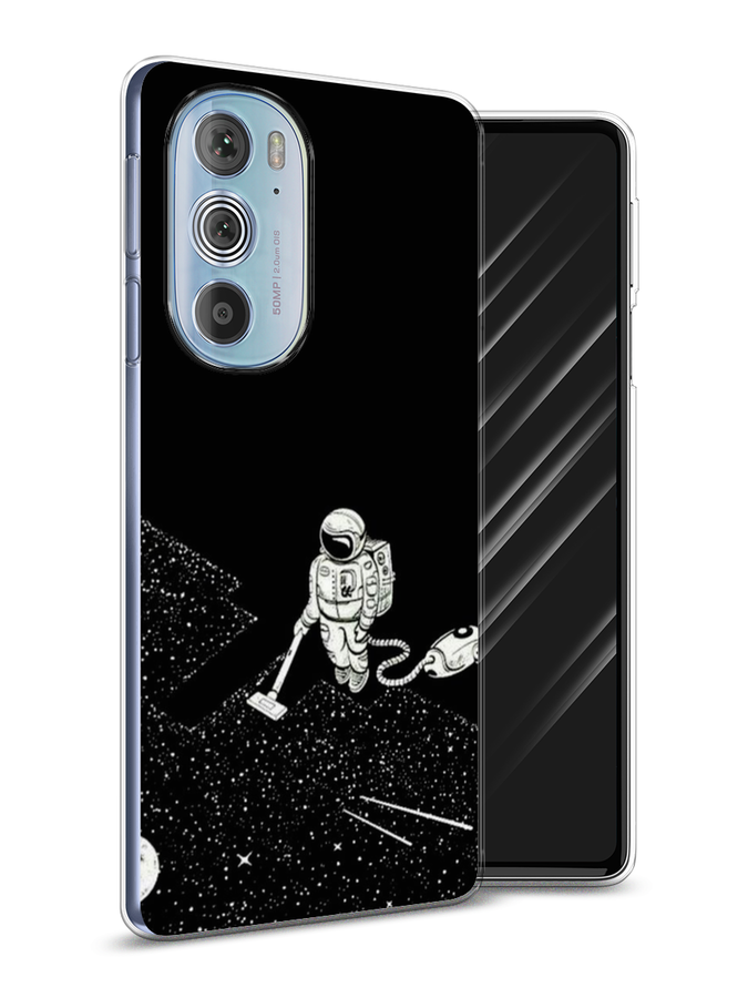 

Чехол Awog на Motorola Edge 30 Pro "Космонавт с пылесосом", Разноцветный, 243350-4