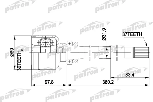 

ШРУС внутр прав к-кт 37x31,9x39 CITROЁN: EVASION, FIAT: ULISSE, PEUGEOT: 806, LANCIA: ZETA