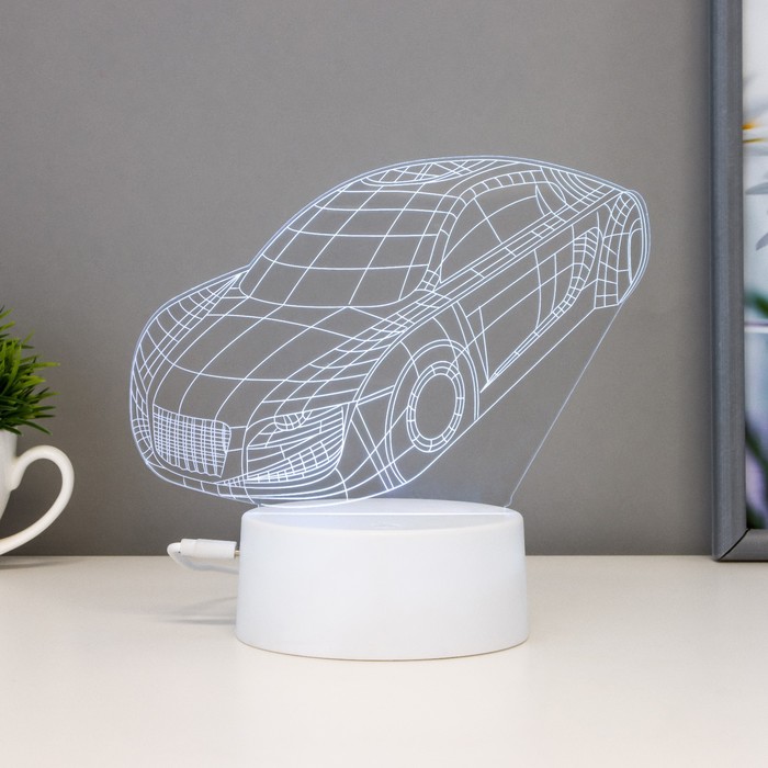 

Светильник сенсорный Авто LED 7 цветов USB/от батареек белый