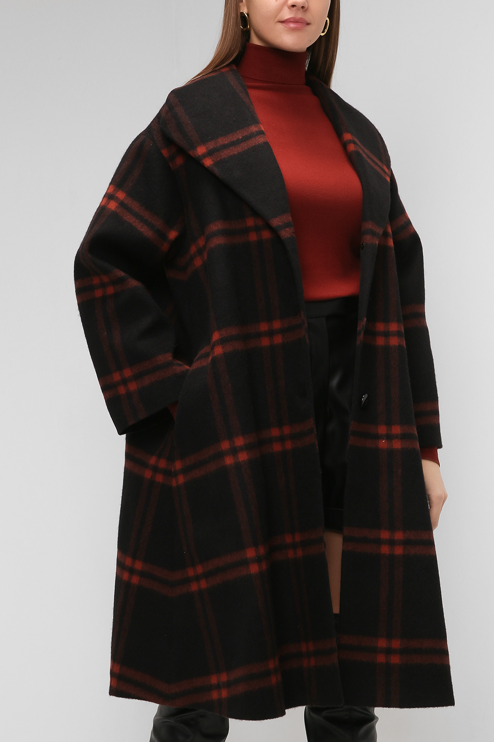 

Пальто женское PAOLA RAY PR121-9003 черное, Черный, PR121-9003