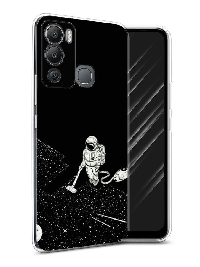

Чехол Awog на Infinix Hot 12i "Космонавт с пылесосом", Разноцветный, 3101250-4