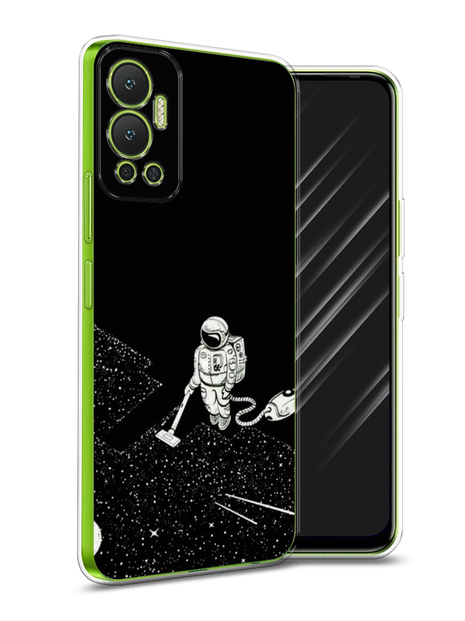 

Чехол Awog на Infinix Hot 12 "Космонавт с пылесосом", Разноцветный, 3101350-4