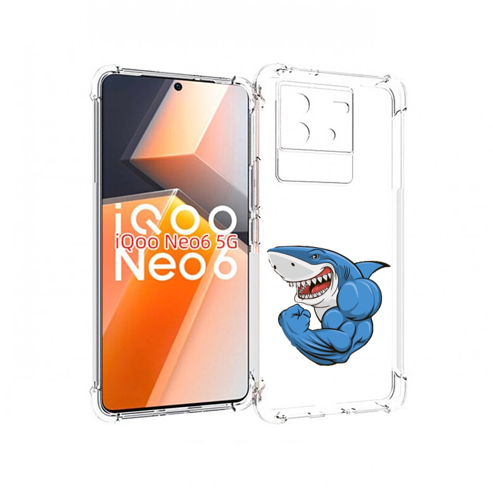 

Чехол MyPads накаченная акула для Vivo iQoo Neo 6 5G, Прозрачный, Tocco