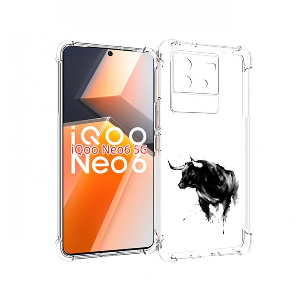 

Чехол MyPads бык для Vivo iQoo Neo 6 5G, Прозрачный, Tocco
