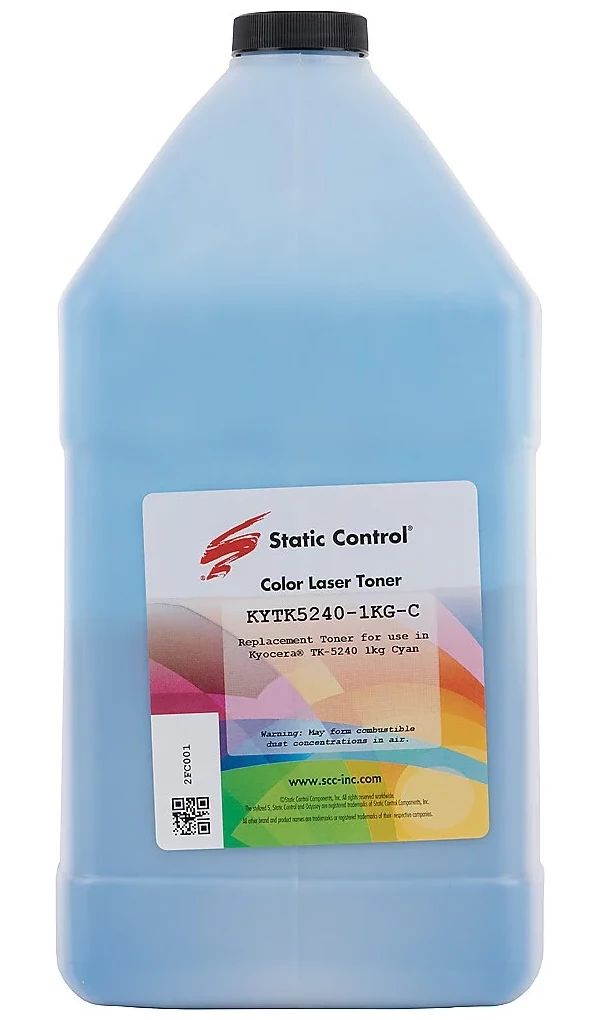 

Тонер для лазерного принтера Static Control (KYTK5240-1KG-C) голубой, совместимый