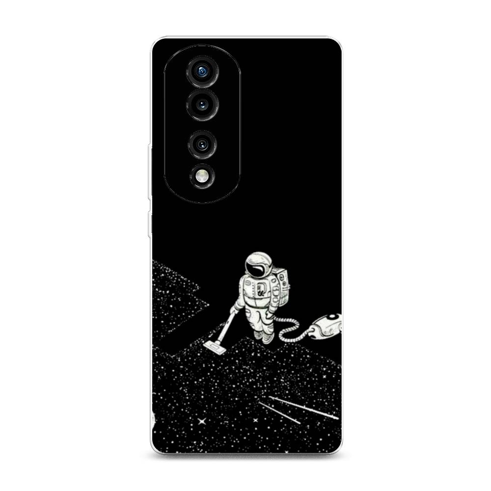 

Силиконовый чехол "Космонавт с пылесосом" на Honor 70 Pro, 6108350-4