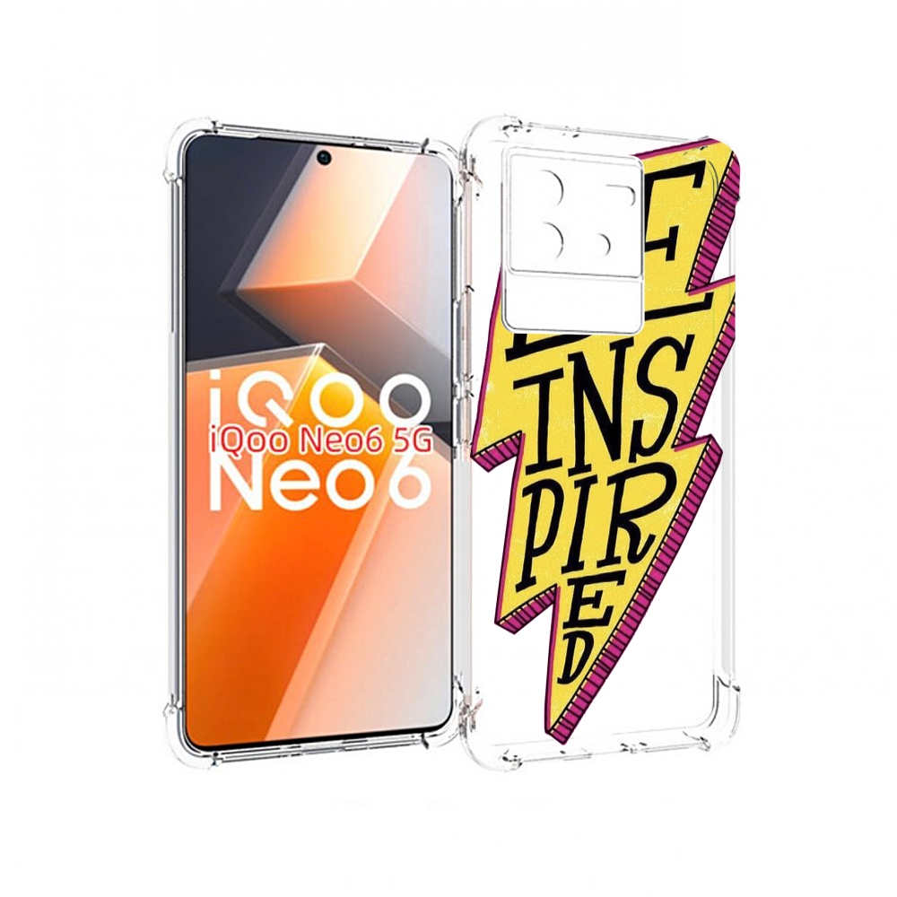 

Чехол MyPads надпись в желтой молнии для Vivo iQoo Neo 6 5G, Прозрачный, Tocco