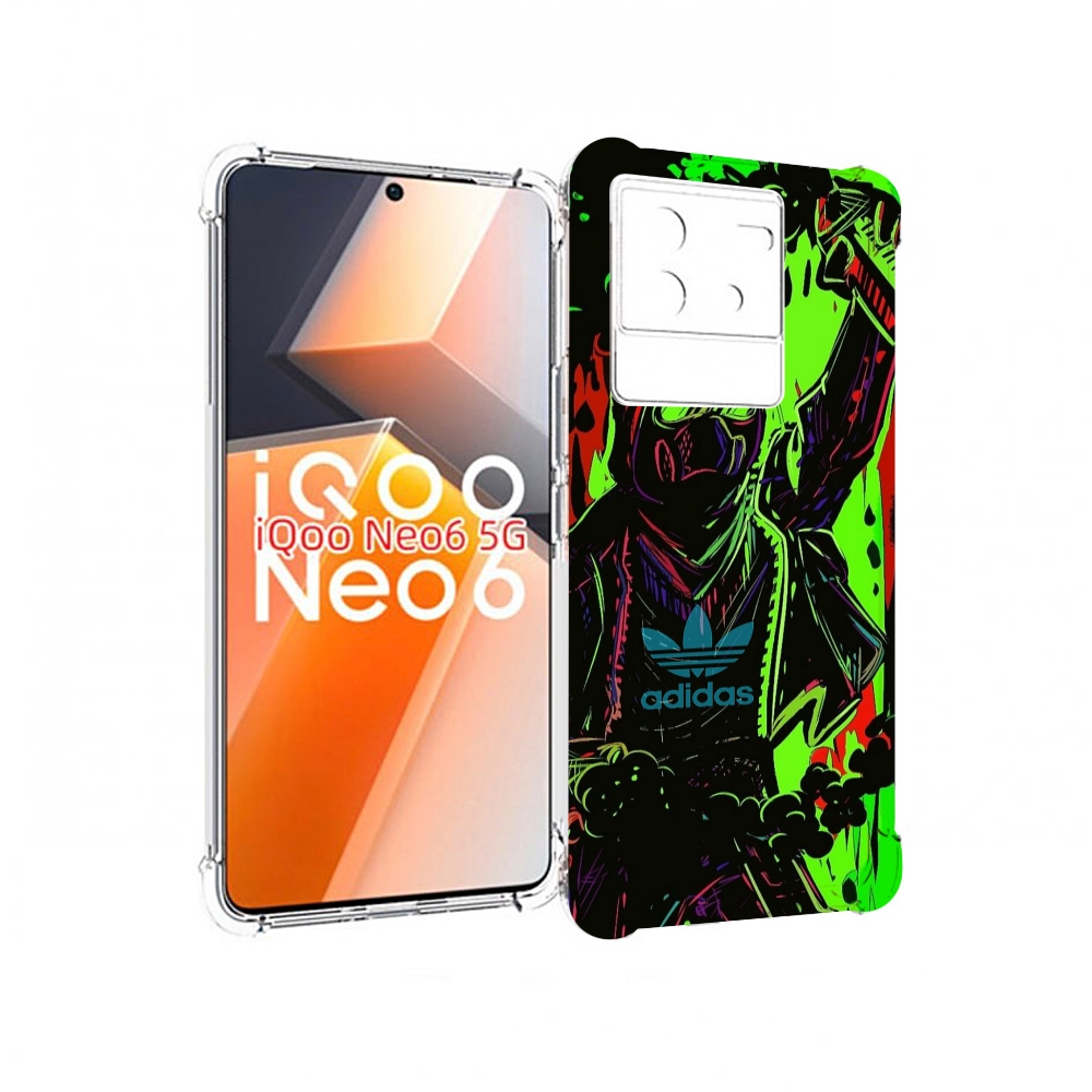 

Чехол MyPads мужчина в красках адидас для Vivo iQoo Neo 6 5G, Прозрачный, Tocco