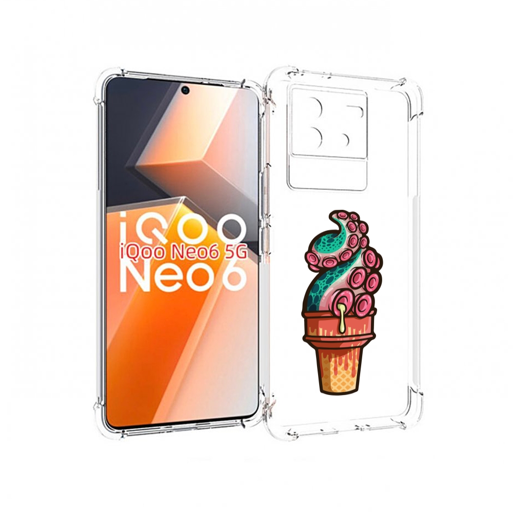 

Чехол MyPads мороженное для Vivo iQoo Neo 6 5G, Прозрачный, Tocco