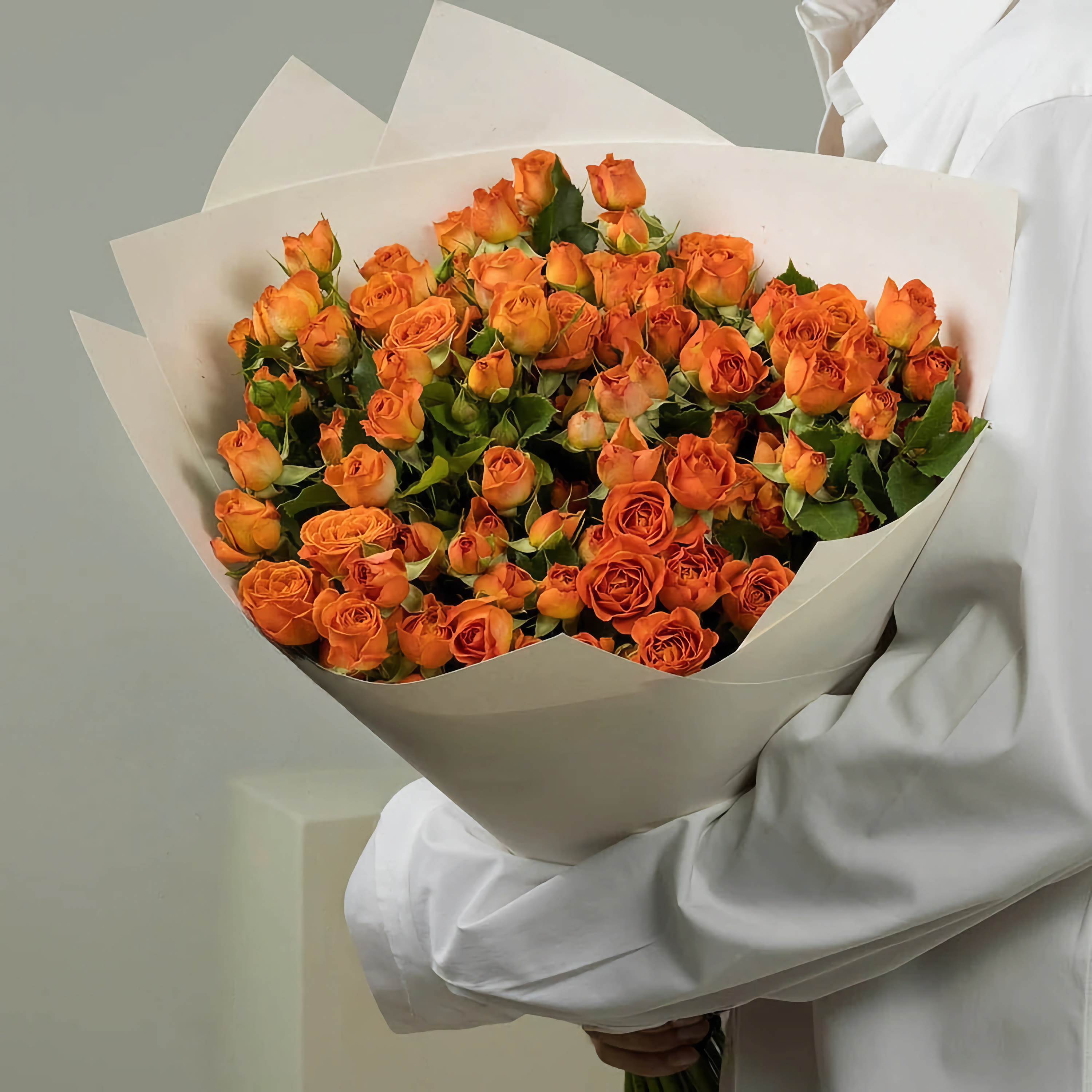 

Монобукет Bounce Flowers роза 40 см 9 шт. оранжевый