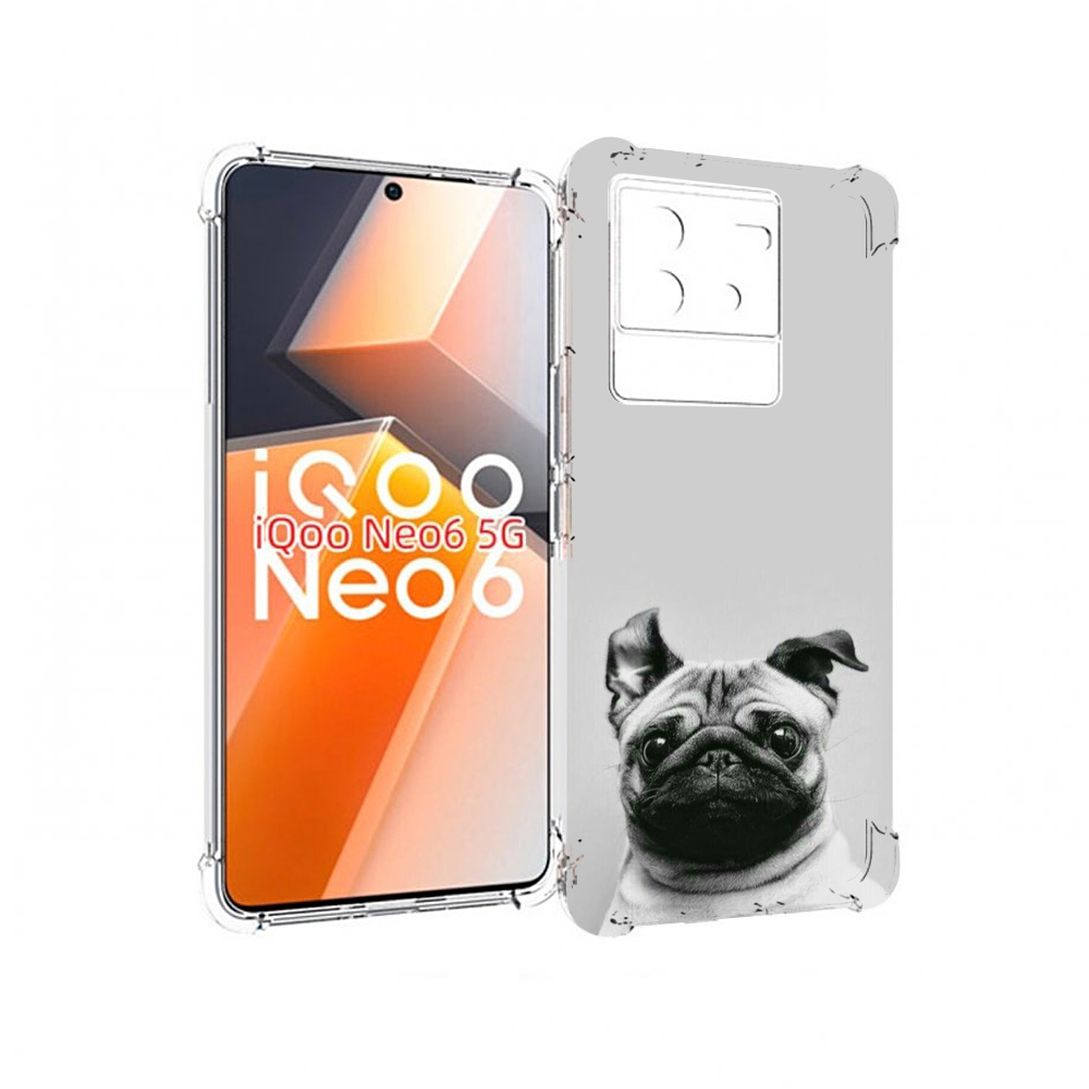 

Чехол MyPads мопс для Vivo iQoo Neo 6 5G, Прозрачный, Tocco