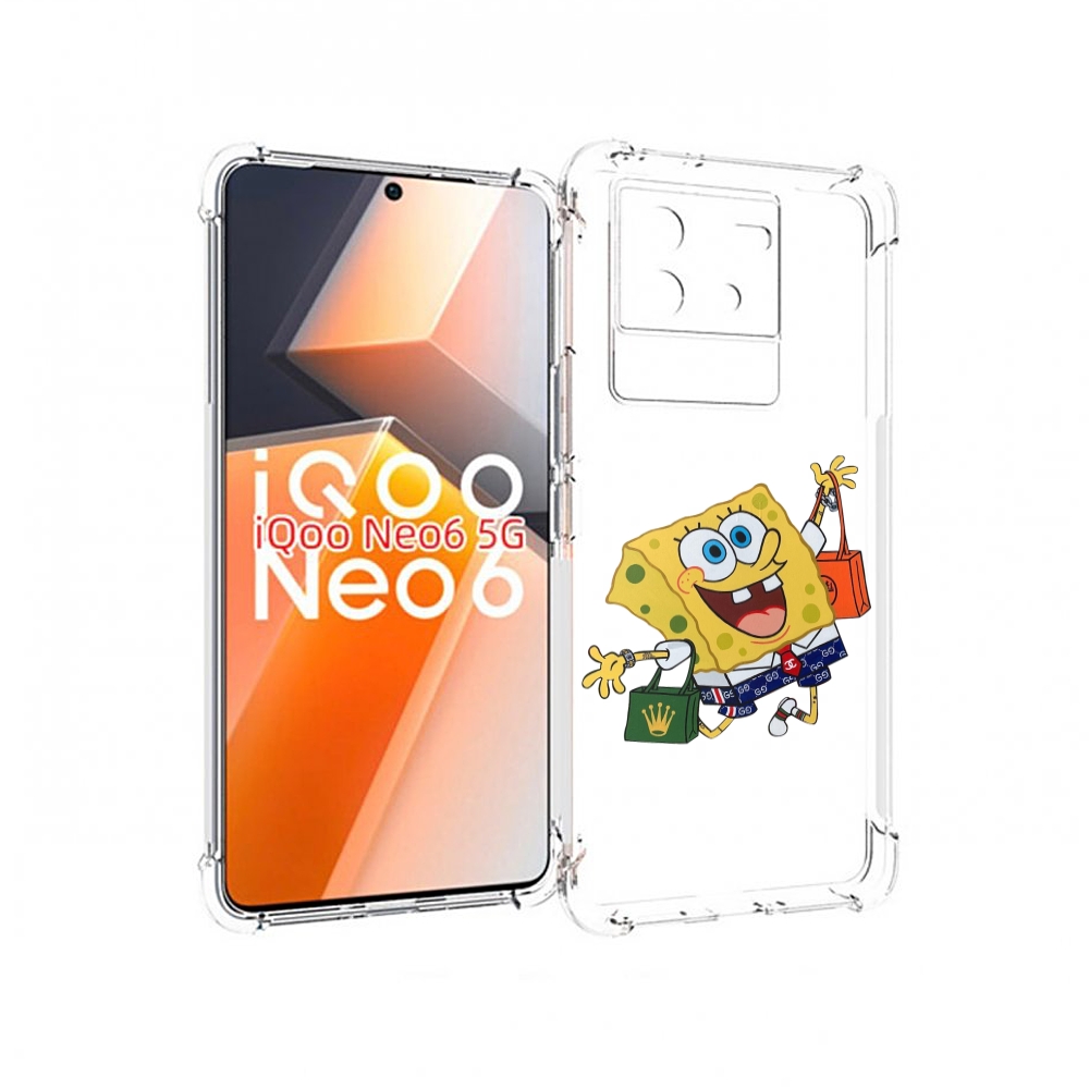

Чехол MyPads модный-спанч-боб для Vivo iQoo Neo 6 5G, Прозрачный, Tocco